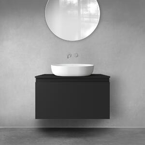 Oltens Vernal armadietto 80x45.6x47 cm sottolavabo sospeso nero 60014300