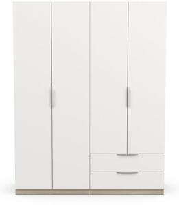 Calicosy - Armadio 4 ante e 2 cassetti Ghost - L157,3 cm