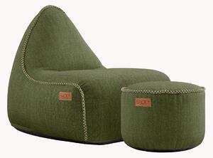 Pouf sacco da giardino con poggiapiedi Cobana