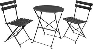 Akord Set Di Mobili Da Balcone Orion Nero 42X35X42 Cm