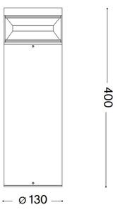 Ideal Lux - Lampada LED da esterno BOEING LED/14W/230V 40 cm IP65 nero