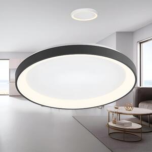 Plafoniera a LED Braytron 36 W, bianco caldo, bianco neutro, bianco freddo, 3CCT, 3200 lm, rotonda, nera, alluminio, IP20