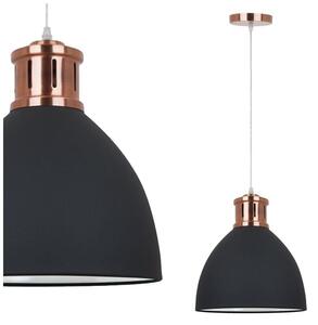 Italux Lola, lampada a sospensione industriale nera MD-HN8100-BK+RC