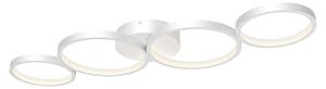 Braytron Moderna plafoniera LED di design dimmerabile 3CCT 3000-6500K telecomando 60W anelli bianco