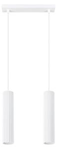 Lampada a sospensione KARBON 2 bianco 2xGU10 10W alluminio 90x6.5x30cm Sollux Lighting