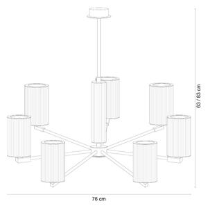 Zuma Line 1223 - Lampadario a stelo ARIA 7xE14/7W/230V dorato