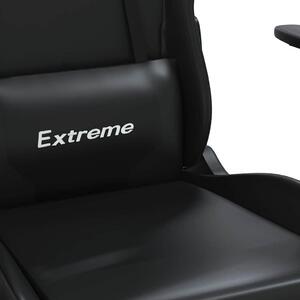 VidaXL Sedia da gioco con poggiapiedi in ecopelle nera