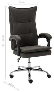 Sedia da ufficio in tessuto grigio, 20366 HangarStore.cz