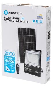 Aigostar - LED Faro solare dimmerabile LED/300W/3,2V IP66 + +TC
