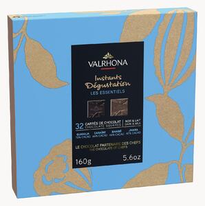 Scatola di cioccolatini fondenti e al latte Valrhona 32 pz
