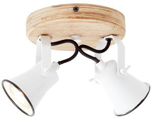 Faretto Brilliant Seed GU10 2x5W faggio/bianco