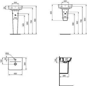 Cubo d'aria Ideal Standard Connect 40 cm