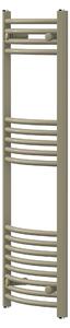 Asciugamani radiante LuxeBath Sahara, 400x1200 mm, beige. Radiatore per bagno con attacco laterale, asciugamani radiante curvo, porta asciugamani, radiatore da parete per bagno