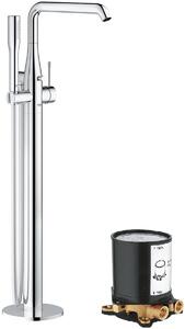 Set rubinetto per vasca e doccia Grohe Essence 23491001, elemento di montaggio a pavimento Grohe 45984001