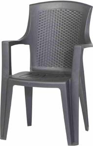 Poltrona Da Giardino "Eden" Antracite - cm.60x62x89h. - peso kg.4,2