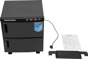 Armadio scaldasalviette - Elettrico, 2 ripiani - 50 L - 412 W - 220 V/50 Hz - Sterilizzazione - Acciaio inossidabile - Nero