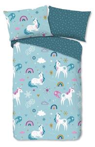 Set lenzuola letto per bambini una piazza e mezza in flanella 140x200 cm Snowycorn - Good Morning