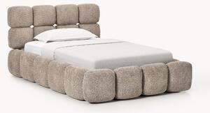 Letto imbottito in teddy bouclé Tayla