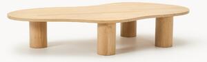 Tavolino da salotto in legno di quercia dalla forma organica Didi