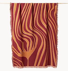 Coperta in cotone reversibile con frange Alia