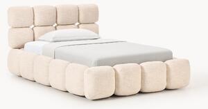 Letto imbottito in teddy bouclé Tayla