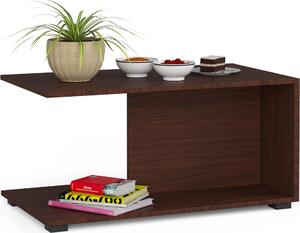 Tavolino Margo in wenge con piano laminato resistente ai graffi 90 cm