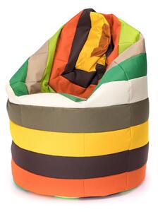 Pouf poltrona saccoxl patchwork righe poliestere