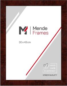 Cornice in legno MendeFrames H14D con decorazione a radici scura, dimensioni 50x65 cm, vetro antiriflesso