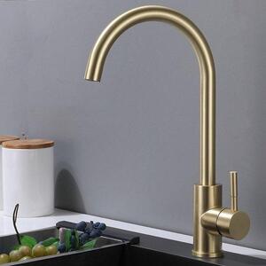 Rubinetto da cucina Goldspray, lavello per verdure, rubinetto domestico color oro con funzione acqua calda e fredda