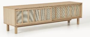 Mobile TV con frontali in rattan Echo
