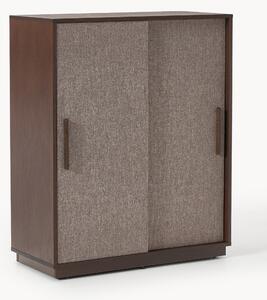 Credenza alta in legno con frontale imbottito Wisp