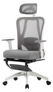 SevenComfort sedia da ufficio sedia ergonomica girevole da scrivania con poggiatesta regolabile, braccioli, supporto lombare sedia executive 150kg grigio