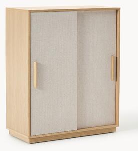 Credenza alta in legno con frontale imbottito Wisp