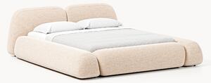 Letto imbottito in bouclé Wolke