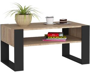 Akord Tavolino Da Salotto Domi Rovere Sonoma/Nero 92X53X45 Cm