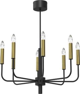 Lampadario a sospensione Akasya nero e oro 8xE14 15W Luminex