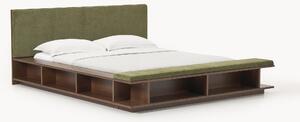 Letto in legno con panca e mensole laterali Clark
