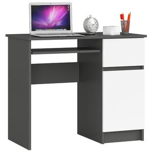 Scrivania Pixel PK Grafite e Bianca Ergonomica e Pratica per Casa e Ufficio