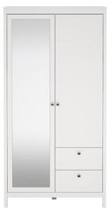 Calicosy - Armadio 2 ante (1 con specchio) e 2 cassetti bianco H199 cm - BARCELONE