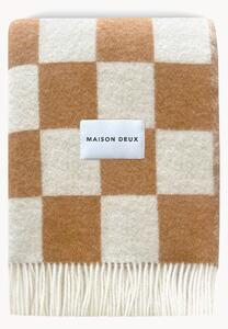 Coperta in lana con motivo a quadri Checkerboard