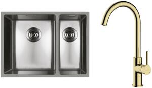 Set lavello in acciaio Oltens Stalvask 71200100, rubinetto da cucina Oltens Skafta 35206800