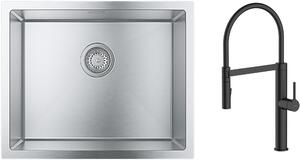 Set lavello in acciaio Grohe K700 31726SD0, rubinetto da cucina Oltens Borga 35207300