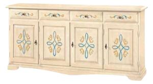 MOBILI 2G - MADIA CREDENZA PIATTAIA IN LEGNO TINTA NOCE L.137 P.50