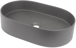 Deante Silia lavabo 55x35 cm ovale da appoggio antracite CQS_TU6S