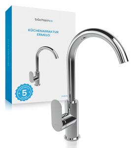 Miscelatore universale per cucina Bächlein cromo - miscelatore per lavello con bocca girevole a 360°, rubinetto per cucina moderna