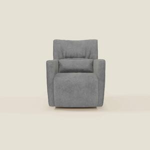 Tulla Poltrona girevole in tessuto impermeabile T02 grigio