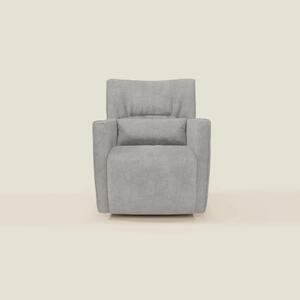Tulla Poltrona girevole in tessuto impermeabile T02 grigio chiaro