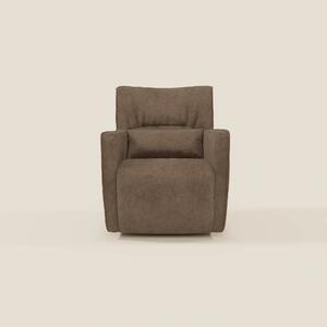 Tulla Poltrona girevole in tessuto impermeabile T02 marrone