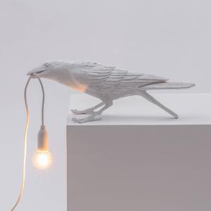 SELETTI Lampada LED da tavolo Bird Lamp, giocosa, bianco