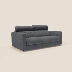 Nivon Divano letto moderno materasso H16 cm con poggiatesta in tessuto
